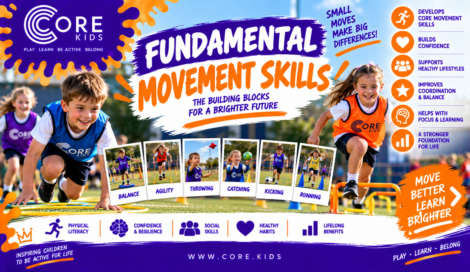 Children on agility ladders